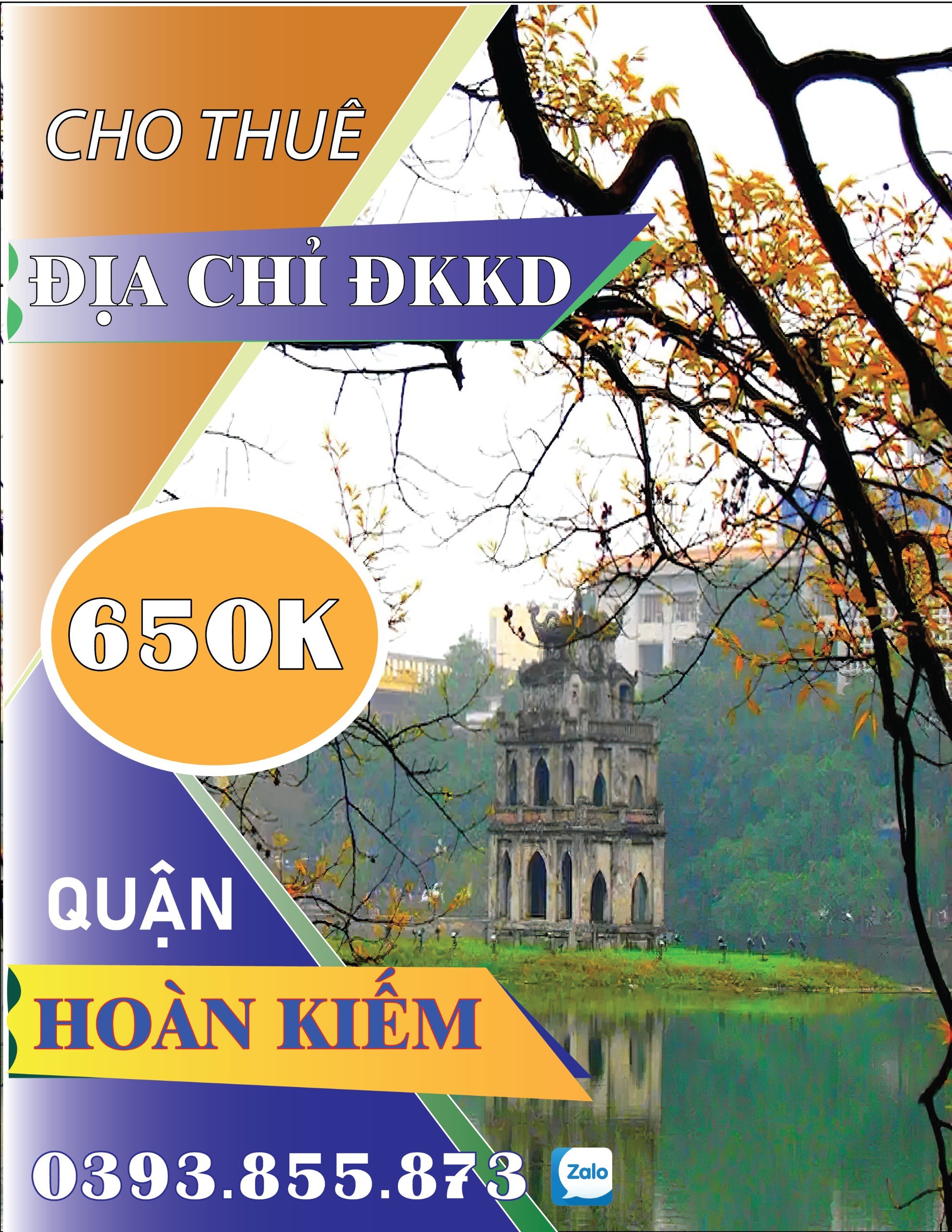 ĐỊA CHỈ ĐĂNG KÝ KINH DOANH QUẬN HOÀN KIẾM- CHỈ 650K/THÁNG